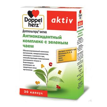 Доппельгерц Актив Антиоксидантный комплекс с зеленым чаем капсулы 600 мг 30 шт