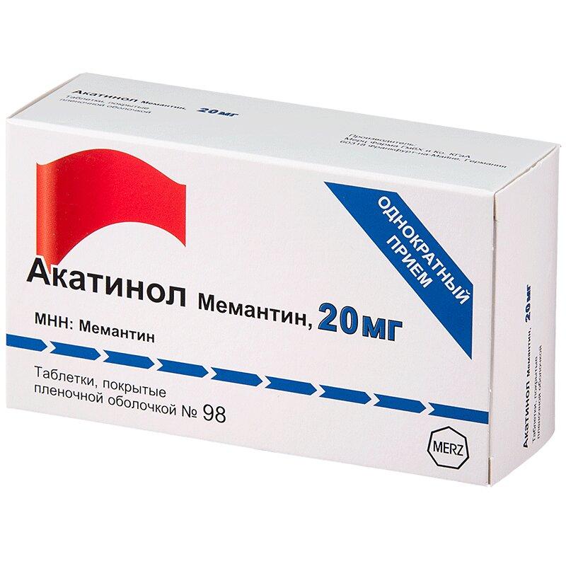 Акатинол Мемантин таблетки 20 мг 98 шт
