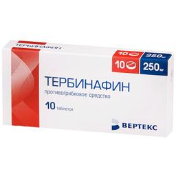 Тербинафин таблетки 250мг 10 шт
