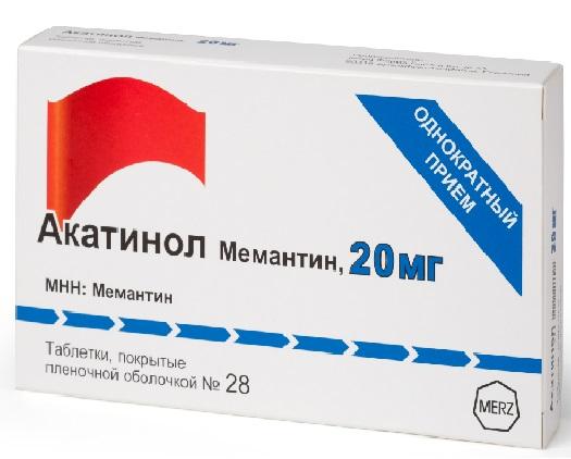 Акатинол Мемантин таблетки 20 мг 28 шт