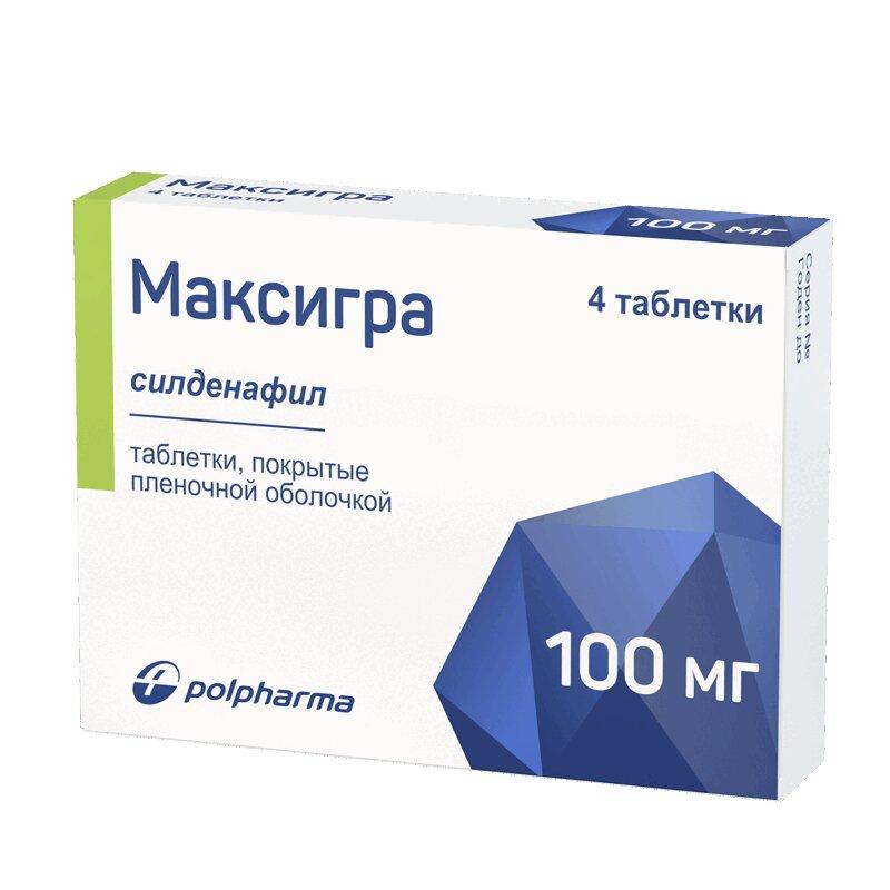 Максигра таблетки 100 мг 4 шт