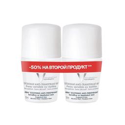 Vichy Дезодорант-шарик 48ч для чувствительной кожи 50мл 2 шт скидка 50% на второй продукт