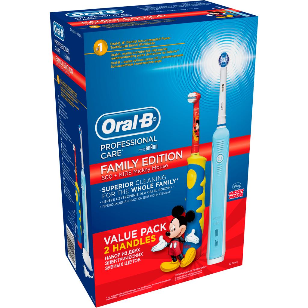 Oral-B Профешнл Кэа 500 Набор Щетка зубная электрическая+Орал-Би Кидс Микки Щетка зубная
