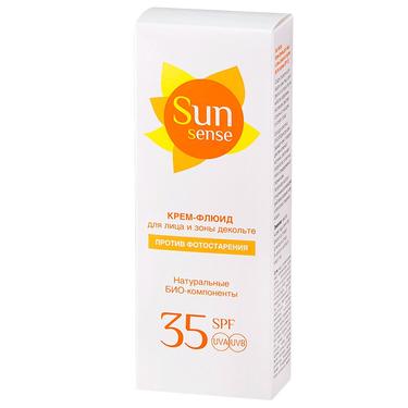 Sun Sensе Крем-флюид для лица и зоны декольте SPF35 против фотостарения 75мл