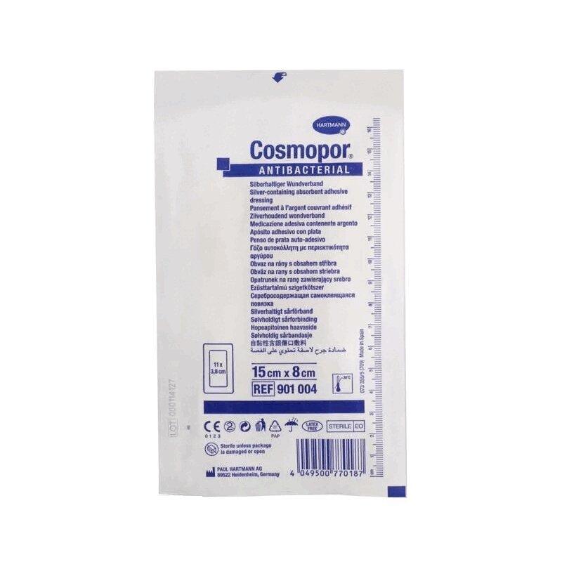 Повязка Cosmopor Antibacterial самокл. серебросодержащ. (DryBarrier) размер 15 х 8 см 1 шт