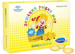 БиоКонтур Рыбий жир для детей капсулы лимон 100 шт