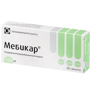 Мебикар таблетки 500 мг 20 шт