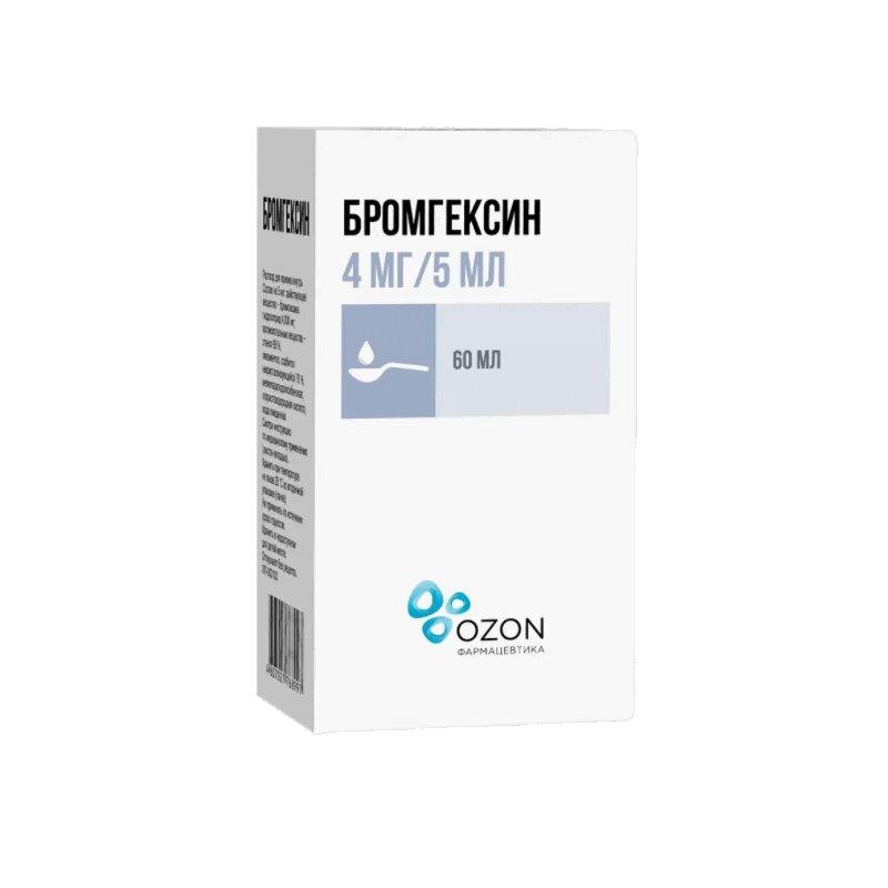 Бромгексин раствор для приема внутрь 4 мг/5 мл 60 мл