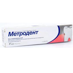Метродент гель стоматологический 10 мг+0.5 мг/ мл туба 20 г 1 шт
