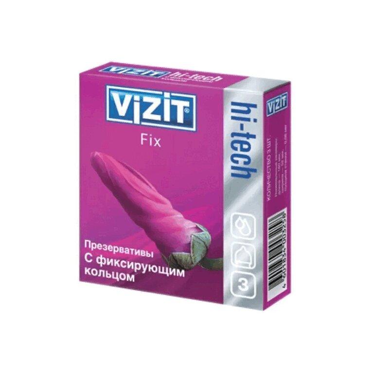 Презерватив "Vizit" Hi-tech с фиксирующим кольцом 3 шт