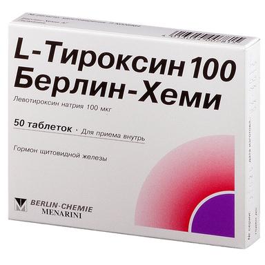 L-Тироксин 100 Берлин Хеми таблетки 100мкг 50 шт.