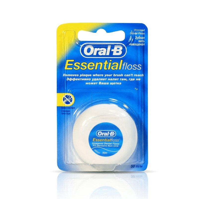 Oral-B Нить зубная Essential Floss невощеная 50 м уп.1 шт