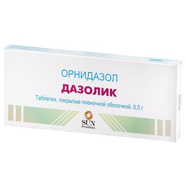 Дазолик таблетки 500 мг 10 шт