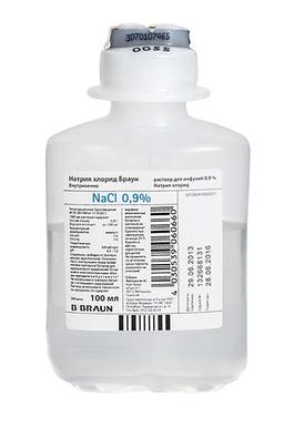 Натрия хлорид раствор 0,9% фл.100мл 20 шт