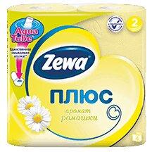 Бумага туалетная "Zewa Плюс" с ароматом Ромашки 2-х слойная рулон 4 шт