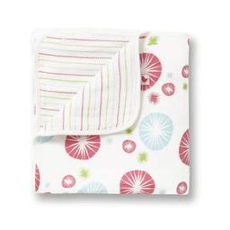 ХБД Плед-одеяло муслиновый 4-х слойный Одуванчики голубой-розовый