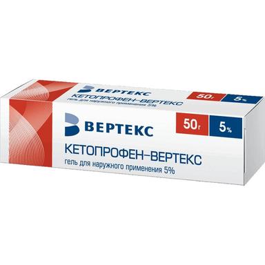 Кетопрофен-ВЕРТЕКС гель д/наружн.прим.5% туба 50г