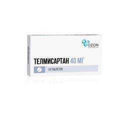 Телмисартан таблетки 40 мг 14 шт