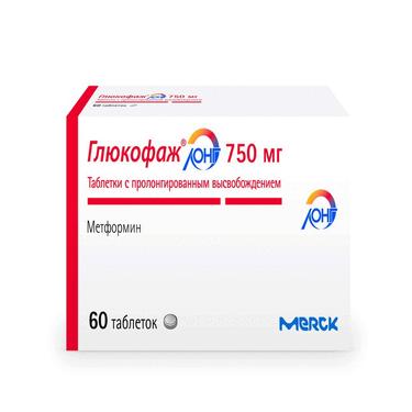 Глюкофаж Лонг таблетки 750 мг 60 шт