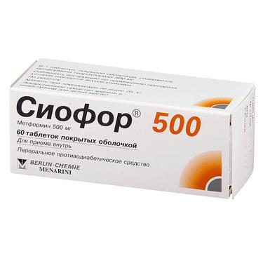Сиофор 500 таблетки 500мг 60 шт