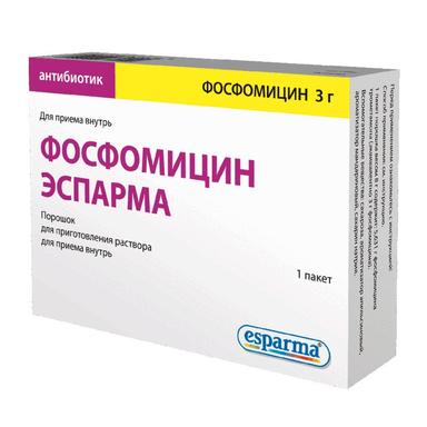 Фосфомицин Эспарма пор.д/приг.р-ра д/приема внутрь 3г пакет 8г №1