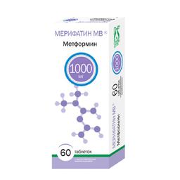 Мерифатин МВ таблетки 1000мг 60 шт