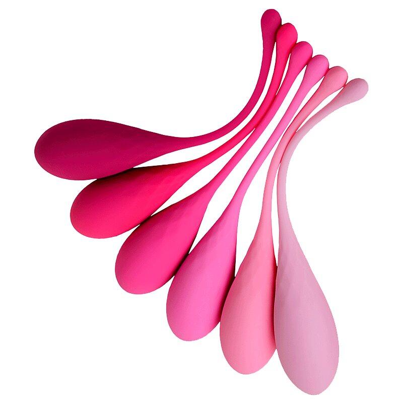 Эромантика К-роза Набор шариков вагинальных силикон розовые 6 шт