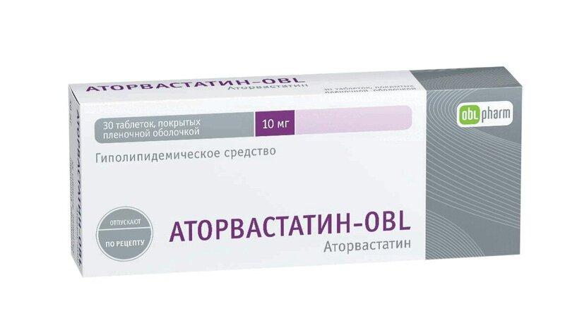 Аторвастатин-OBL таблетки 10 мг 30 шт