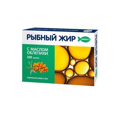 PL Рыбный жир с маслом облепихи капс. №100
