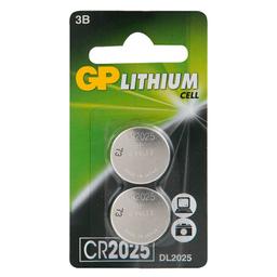 GP Литиум Батарейка литиевая дисковая CR2025 2 шт