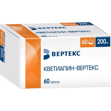 Кветиапин-ВЕРТЕКС таблетки 200мг 60 шт