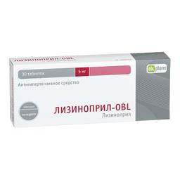 Лизиноприл-OBL таблетки 5мг 30 шт