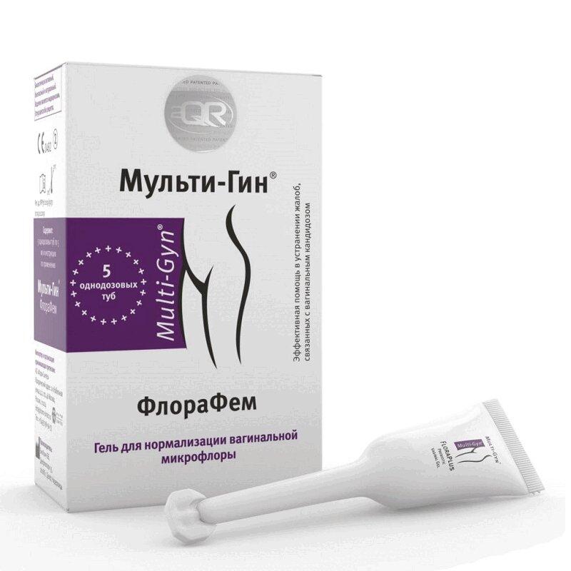 Мульти- Гин ФлораФем Гель для нормализации вагинальной микрофлоры 5 мл 5 шт