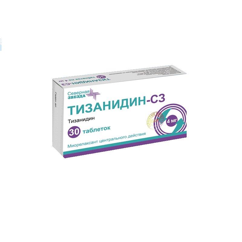 Тизанидин-СЗ таблетки 4 мг 30 шт