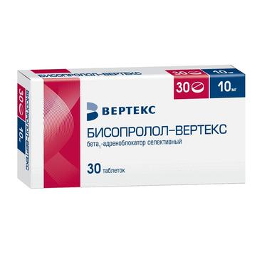 Бисопролол-Вертекс таблетки 10 мг 30 шт