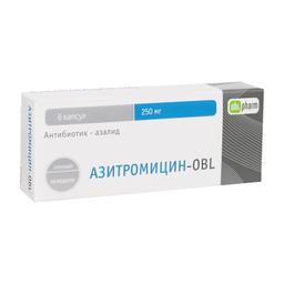 Азитромицин-OBL капсулы 250 мг 6 шт