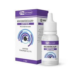 Моксифлоксацин-Оптик капли глазные 0,5% 5мл фл.-кап.1 шт