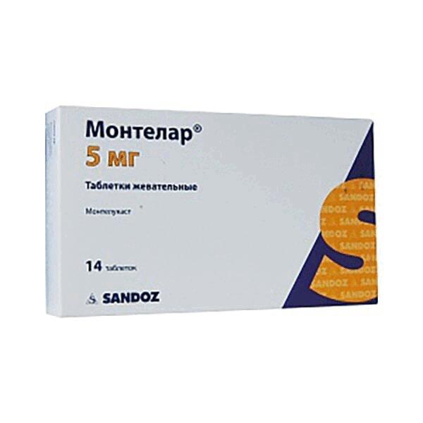 Монтелар таблетки 5 мг 14 шт