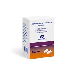 Метформин Лонг Канон таблетки 750 мг 60 шт