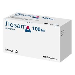 Лозап таблетки 100 мг 90 шт