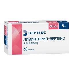 Лизиноприл-Вертекс таблетки 5 мг 60 шт