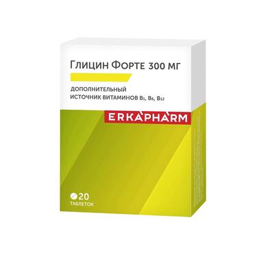 Эркафарм Глицин Форте таблетки для рассасывания 300 мг 20 шт