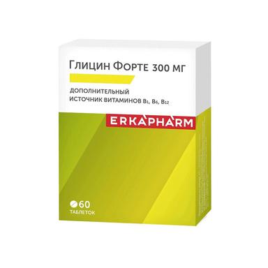 Эркафарм Глицин Форте таблетки для рассасывания 300мг 60 шт.