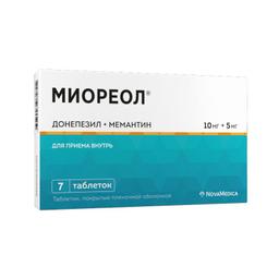 Миореол таблетки 10 мг+5 мг 7 шт