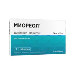 Миореол таблетки 10 мг+15 мг 7 шт