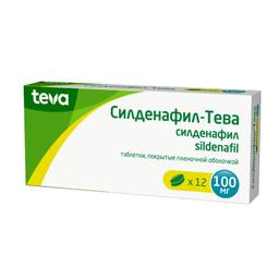 Силденафил-Тева таблетки 100 мг 12 шт