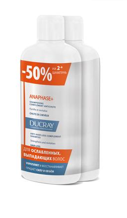 Ducray Набор Анафаз+ Шампунь для ослабленных, выпадающих волос 400мл 2 шт скидка 50% на второй продукт