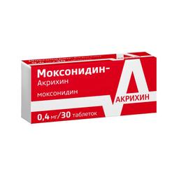 Моксонидин-Акрихин таблетки 0,4 мг 30 шт
