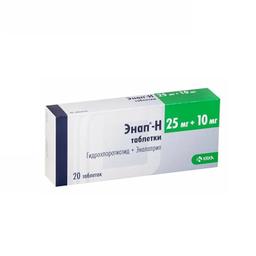 Энап-H таблетки 10 мг+25 мг 20 шт