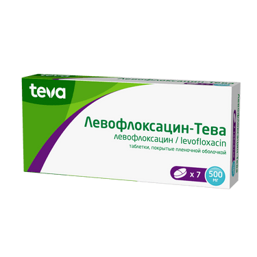 Левофлоксацин-Тева таблетки 500 мг 7 шт